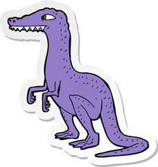 sticker of a cartoon dinosaur