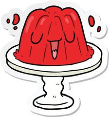 sticker of a cartoon jelly