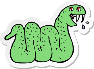 sticker of a cartoon snake