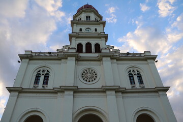 Upwards view to Basílica del Cobre, Cuba