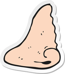 sticker of a cartoon human nose