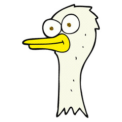 cartoon ostrich head