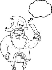 thought bubble cartoon pirate captain