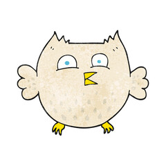 textured cartoon happy owl