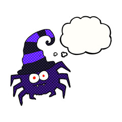 thought bubble cartoon halloween spider