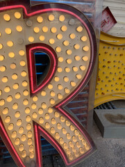 Neon R Sign
