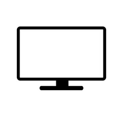 Tv icon isolated on white background. Computer monitor isolated. 