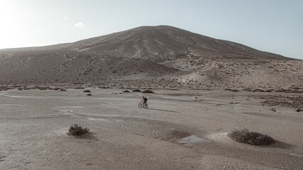 Mountain bike in desert 