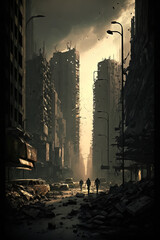 Towering Buildings in a Post-Apocalyptic World