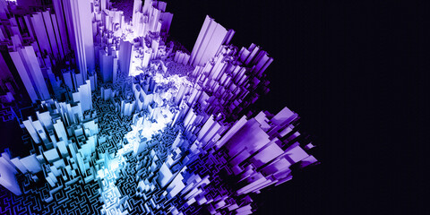 Maze solution, follow the path; business and motivation concepts, original 3d rendering