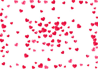 San Valentin Day Pattern. February Sparkle For Mother. Wedding Frame. Rose Art Illustration. Romantic Painting For Celebration. Pink Special Banner. Red San Valentin Day Pattern.