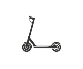 Electric scooter, transport, scooter, vehicle, segway, ride and battery, silhouette and graphic design. Transportation, travel, wheel, technology and innovation, vector design and illustration