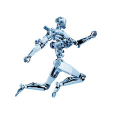 super robot is jumping