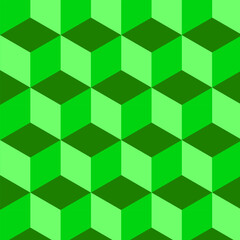 Completely seamless, abstract cube pattern. Colorful design, geometric 3d vector wallpaper, cube pattern background.