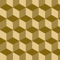 Completely seamless, abstract cube pattern. Colorful design, geometric 3d vector wallpaper, cube pattern background.