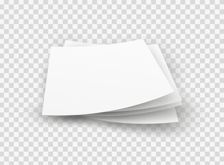 Realistic Paper empty.Blank paper sheet .Album empty.Vector Illustration