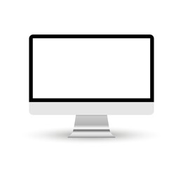 Computer screen mockup.Realistic computer monitor.Vector Illustration