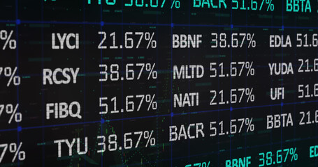 Obraz premium Image of statistics and financial data processing