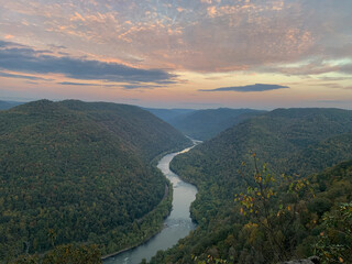 Fototapeta premium sunset over the mountains