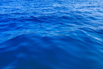 Fototapeta premium Very nice sea water background or backdrop with selective focus. Small waves of natural water surface texture.