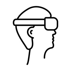 Virtual Reality, Metaverse Icon Logo Design Vector Template Illustration Sign And Symbol Pixels Perfect