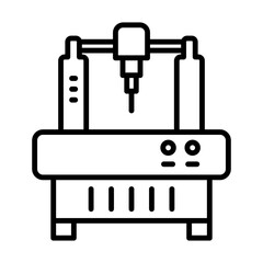 Milling Machine Icon Logo Design Vector Template Illustration Sign And Symbol Pixels Perfect