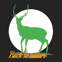 illustration of a deer with antlers