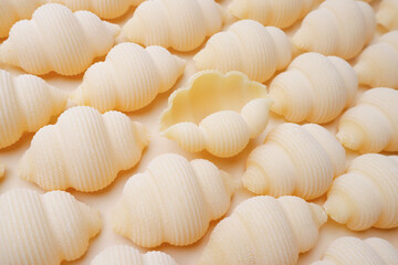 Pasta on a beige background - pattern, texture