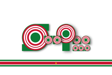 Typography Surround Band, Suriname flag colors