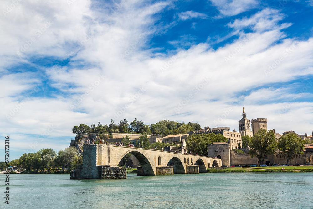 Poster saint benezet bridge in avignon