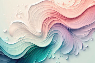 Beautiful abstract color waves background wallpaper, Generative AI