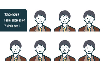 男子校生のバストショット7点セットNo.1