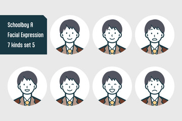 男子校生のバストショット7点セットNo.5