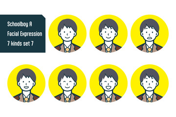 男子校生のバストショット7点セットNo.7