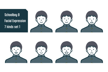 男子校生のバストショット7点セットNo.1