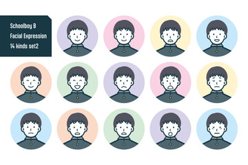 男子校生のバストショット14点セットNo.2