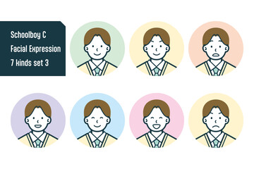 男子校生のバストショット7点セットNo.3