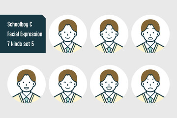 男子校生のバストショット7点セットNo.5