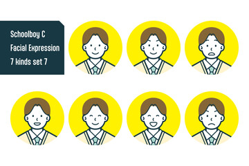 男子校生のバストショット7点セットNo.7