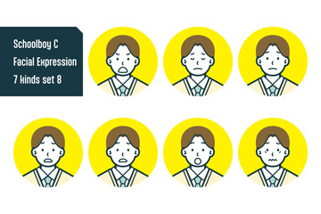 男子校生のバストショット7点セットNo.8