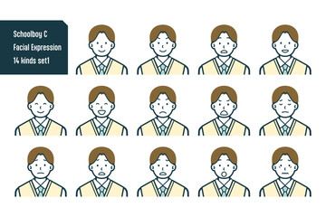 男子校生のバストショット14点セットNo.1