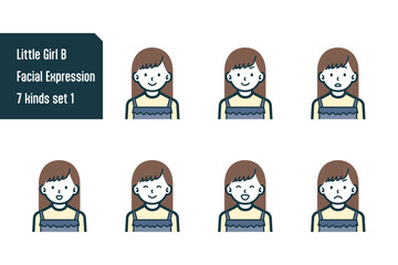 女の子のバストショット7点セットNo.1