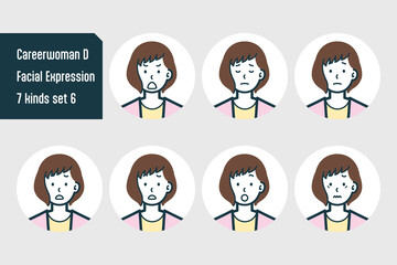 キャリアウーマンのバストショット7点セットNo.6