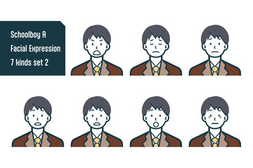 男子校生のバストショット7点セットNo.2