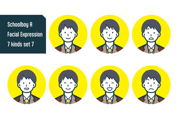 男子校生のバストショット7点セットNo.7