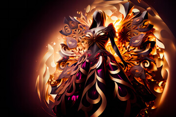 Obraz premium Fashion Explosion. Fashion Secret Background. Generative AI.