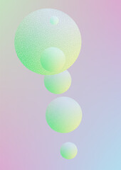 Fluid poster with round shapes