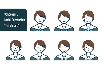 女子校生のバストショット7点セットNo.1