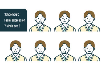 男子校生のバストショット7点セットNo.2