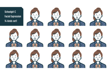 女子校生のバストショット14点セットNo.1